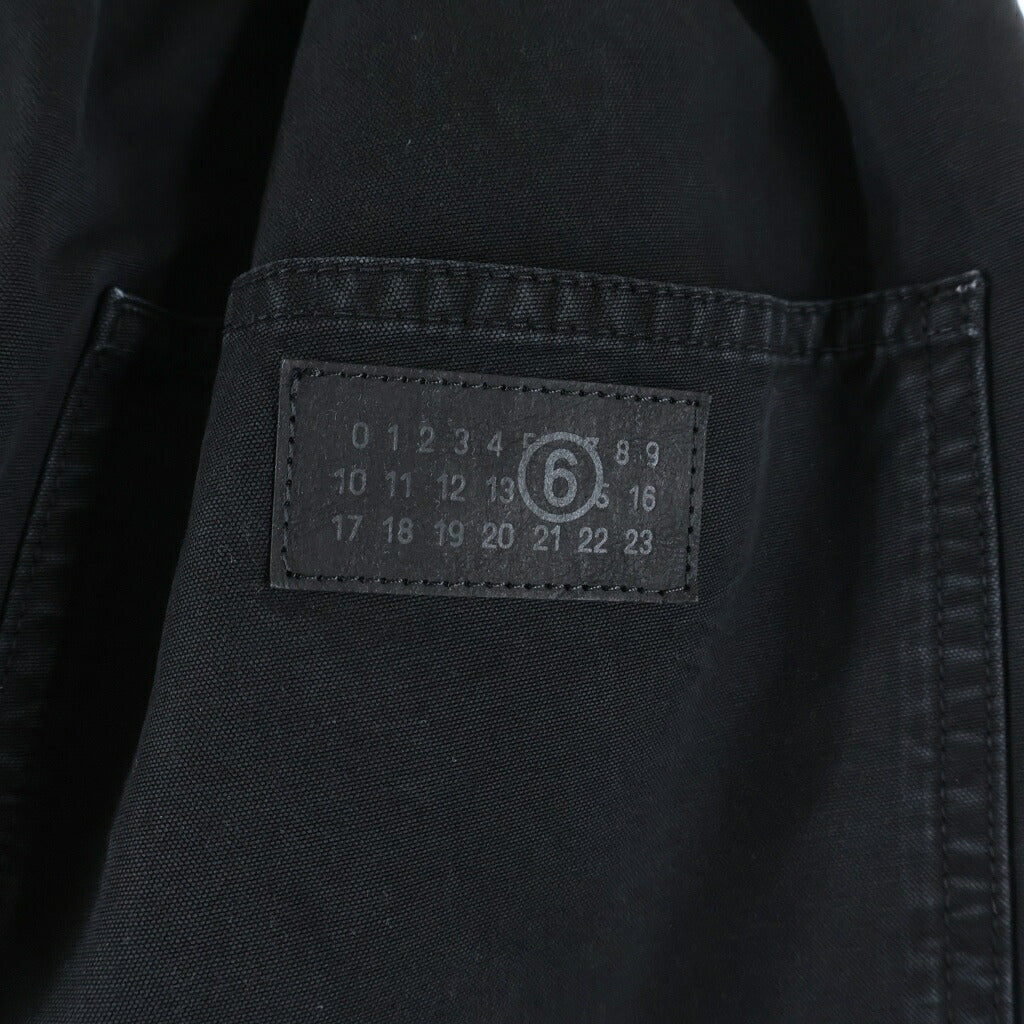 MM6 Maison Margiela(エムエムシックスメゾンマルジェラ) 25AW Trousers with logo ロゴ トラウザーパンツ ブラック SH0KA0048 S78548