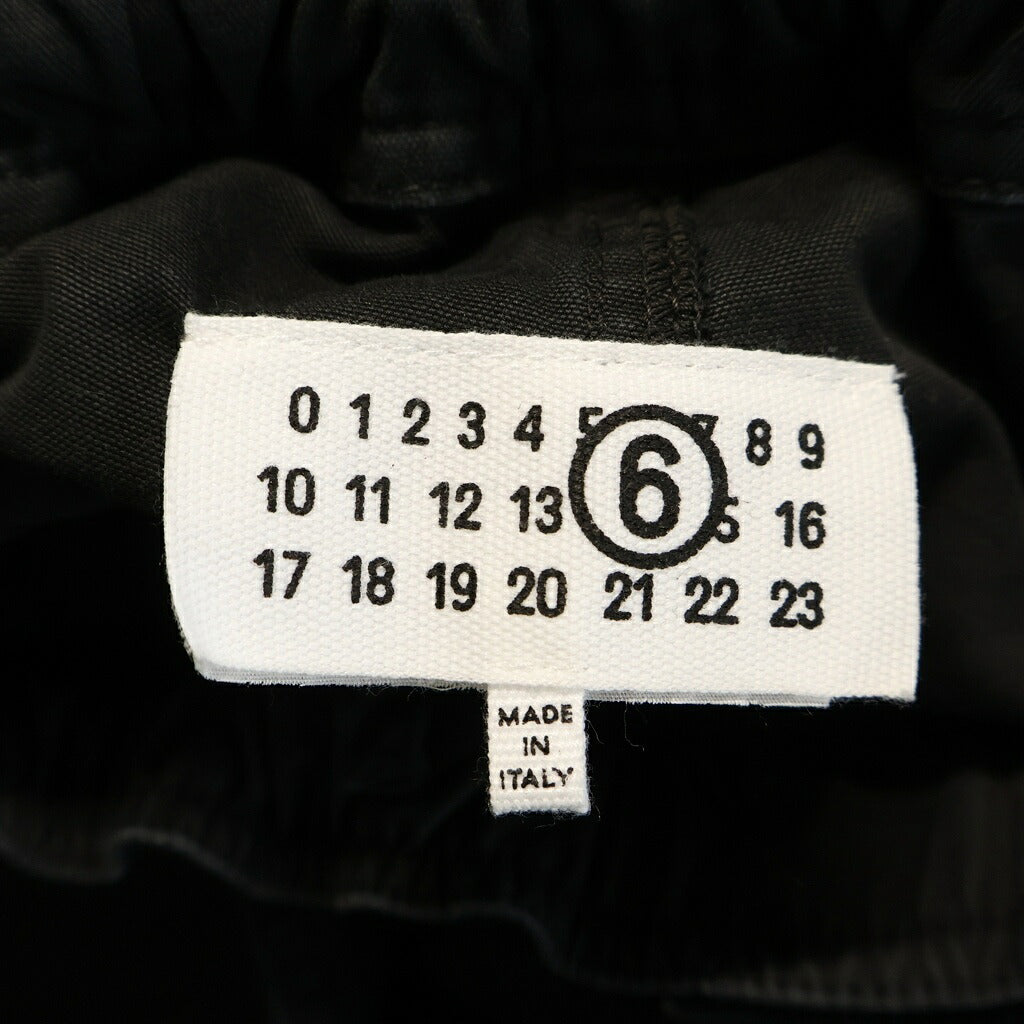 MM6 Maison Margiela(エムエムシックスメゾンマルジェラ) 25AW Trousers with logo ロゴ トラウザーパンツ ブラック SH0KA0048 S78548