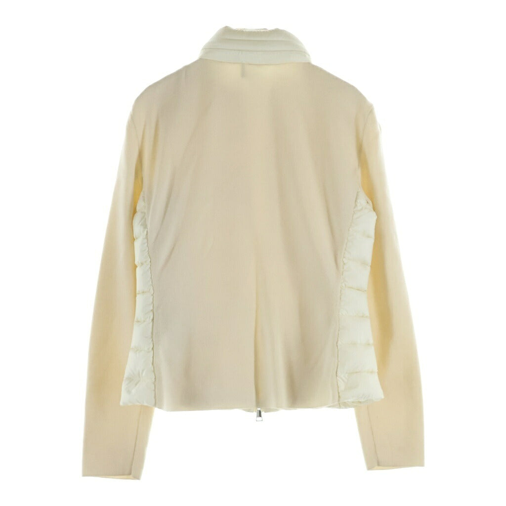MONCLER(モンクレール) 26AW Quilted-Front Cardigan キルテッドフロント ニット切替ダウンジャケット ホワイト レディース L10939B00030