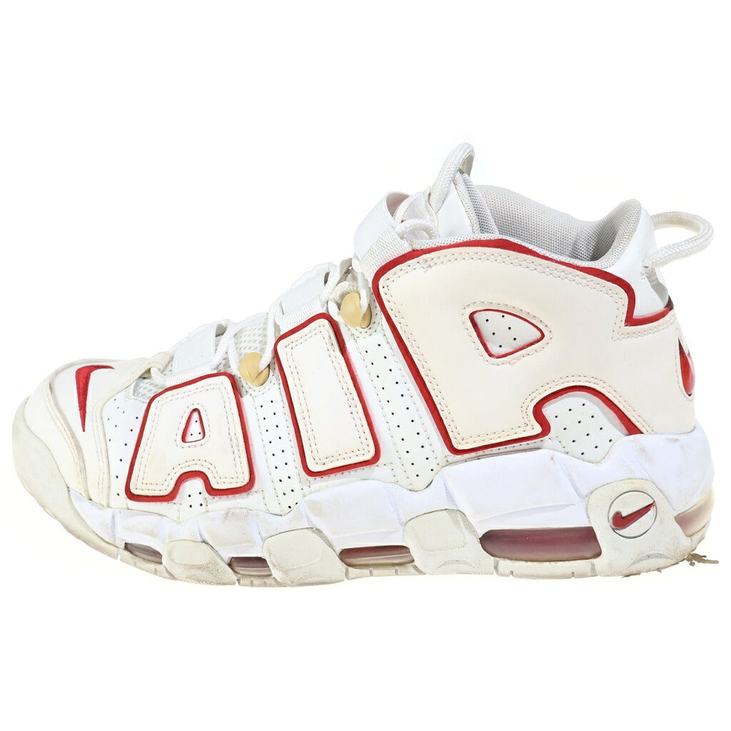 NIKE(ナイキ) AIR MORE UPTEMPO 921948-102 エア モア アップテンポ ローカットスニーカー ホワイト/レッド US9.5/27.5cm