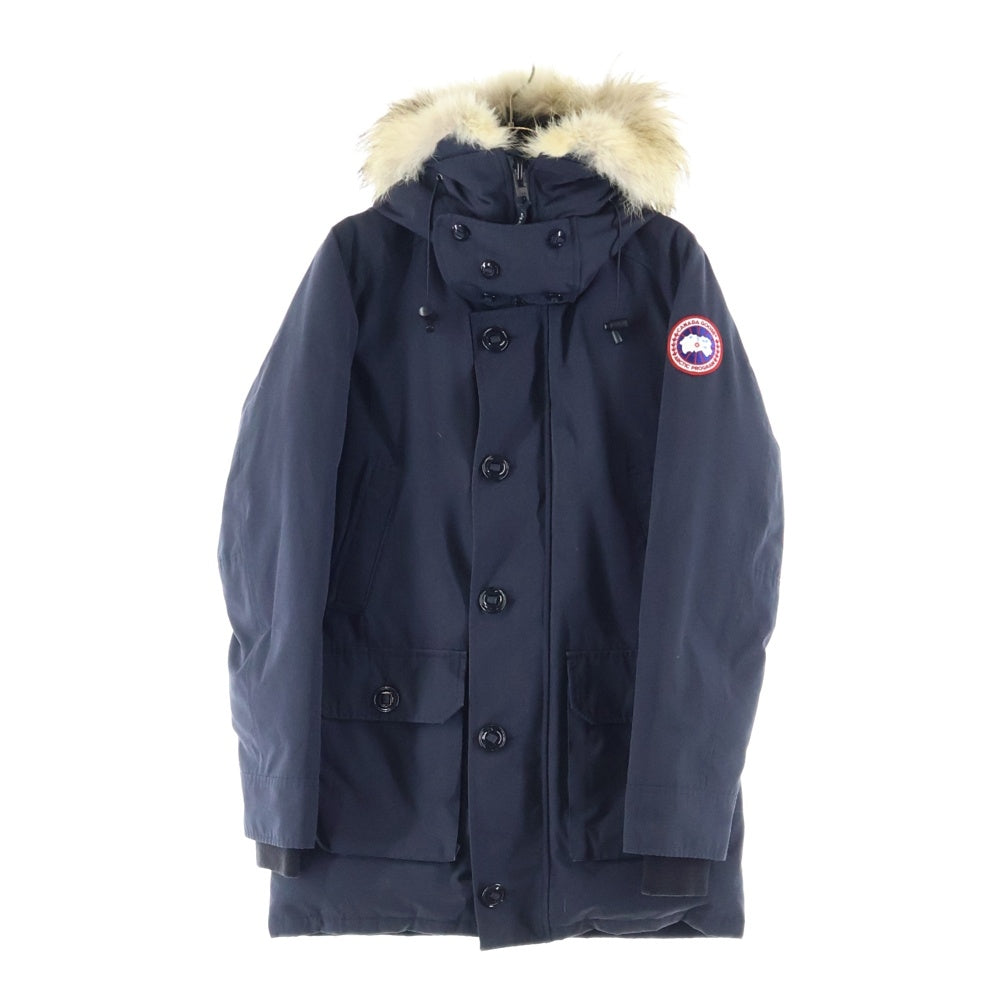 CANADA GOOSE(カナダグース) BROOKFIELD PARKA 2300JM ブルックフィールド ロゴワッペン ダウンジャケット ファーフーディ ネイビー