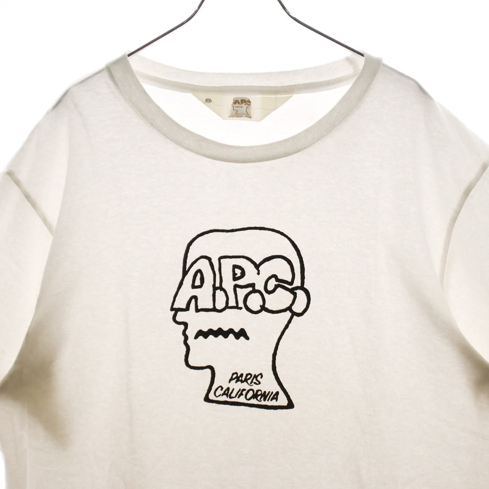 A.P.C(アーペーセー) ×BRAIN DEAD ブレインデッド フロントプリント半袖Tシャツ カットソー ホワイト