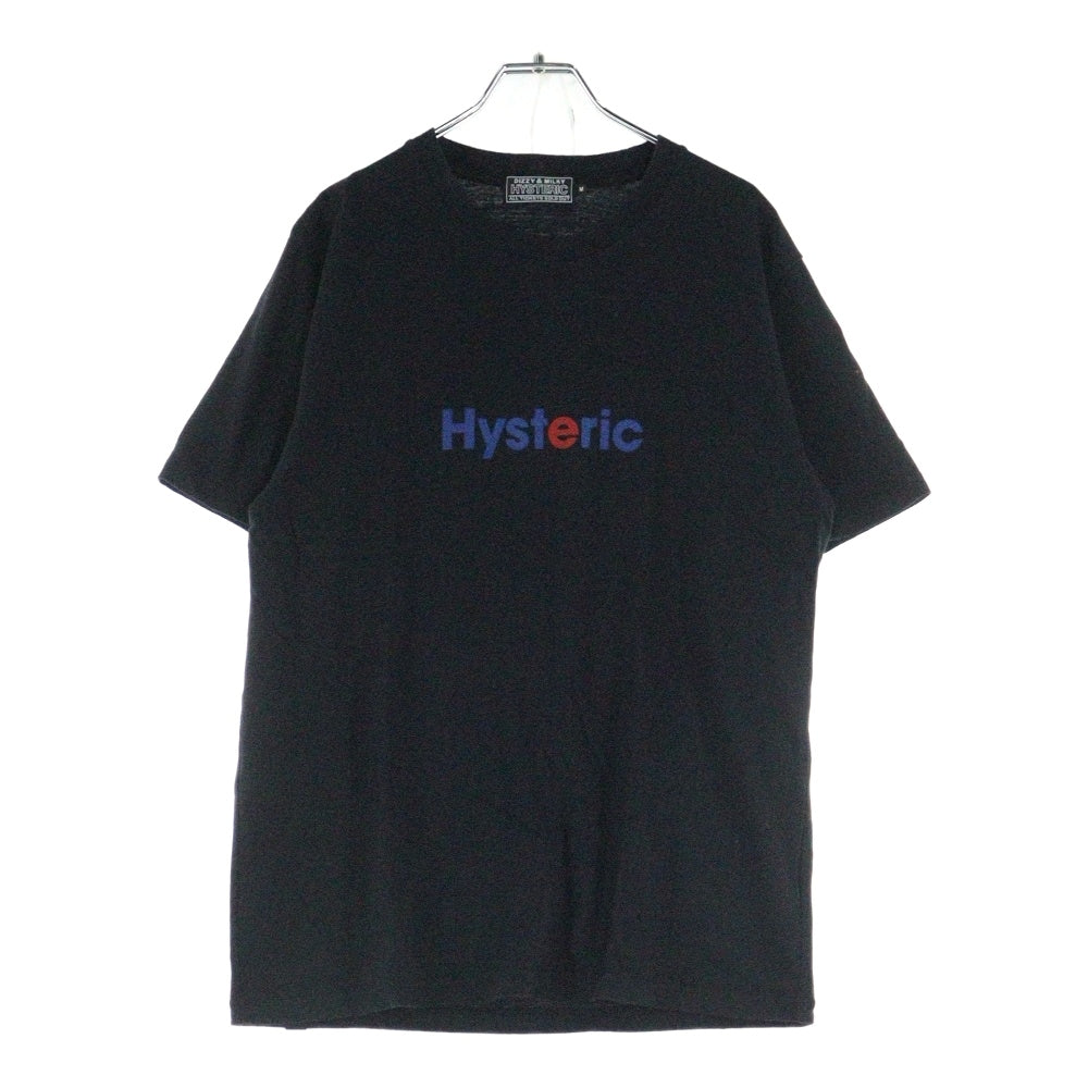 HYSTERIC GLAMOUR(ヒステリックグラマー) METAL HYSTERIC ロゴプリント 半袖Tシャツ カットソー ブラック/ブルー
