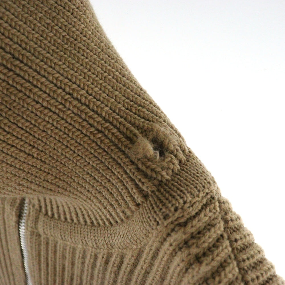 ANDERSEN-ANDERSEN(アンデルセン-アンデルセン) HALF ZIP KNITWEAR アンデルセン アンデルセン ハーフジップベージュ ニット ブラウン