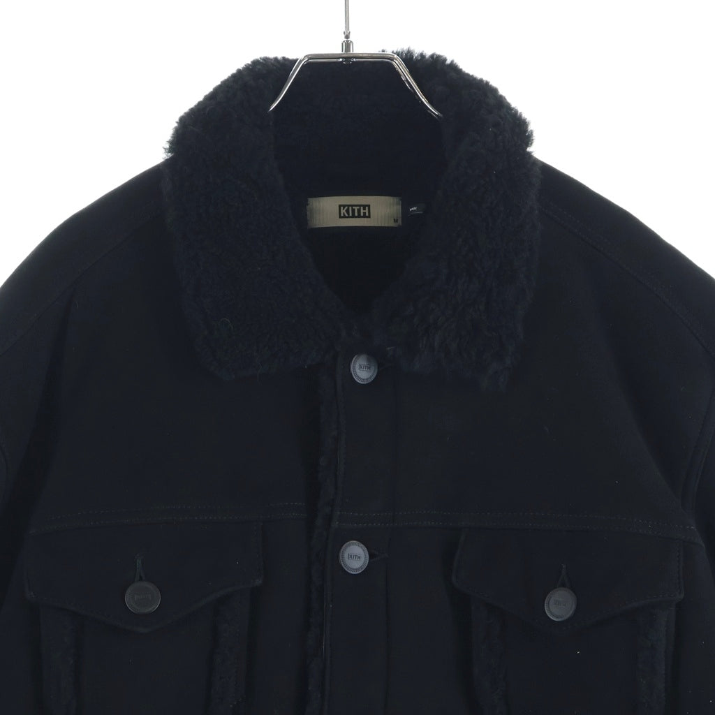 KITH(キス) ムートン トラッカージャケット ブラック