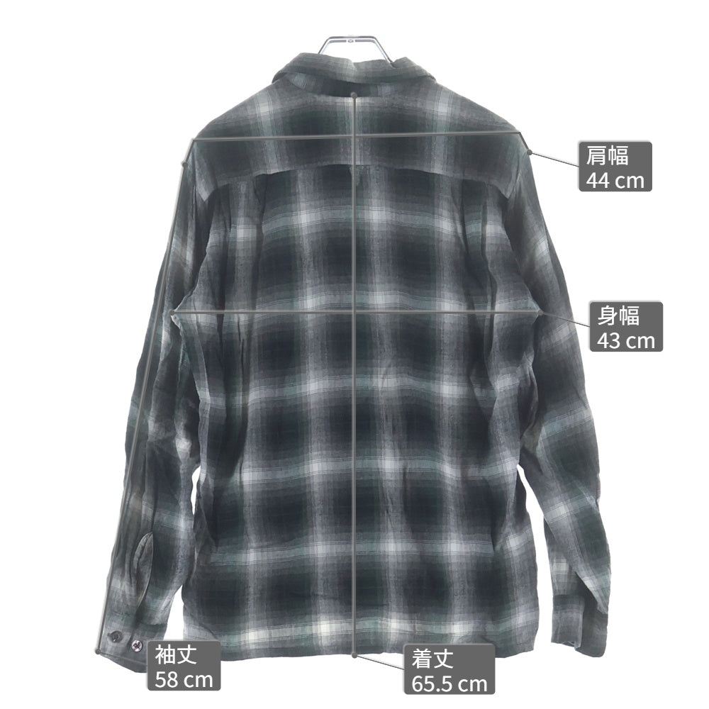 VINTAGE(ヴィンテージ) 50-60S VINTAGE Ra Vela オンブレ 長袖チェックシャツ グリーン/グレー