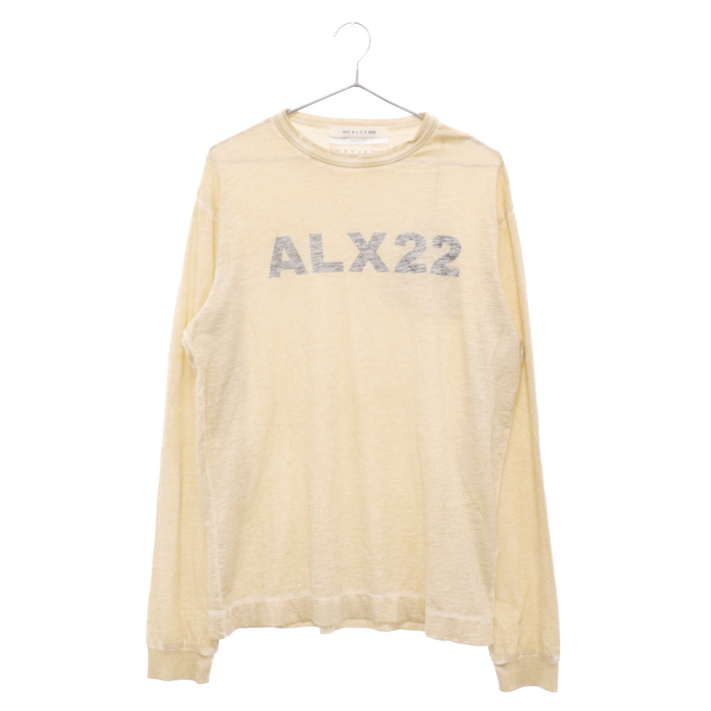ALYX(アリクス) デザインロゴ カットソー ロングスリーブ Tシャツ ベージュ AAMTS0263FA01