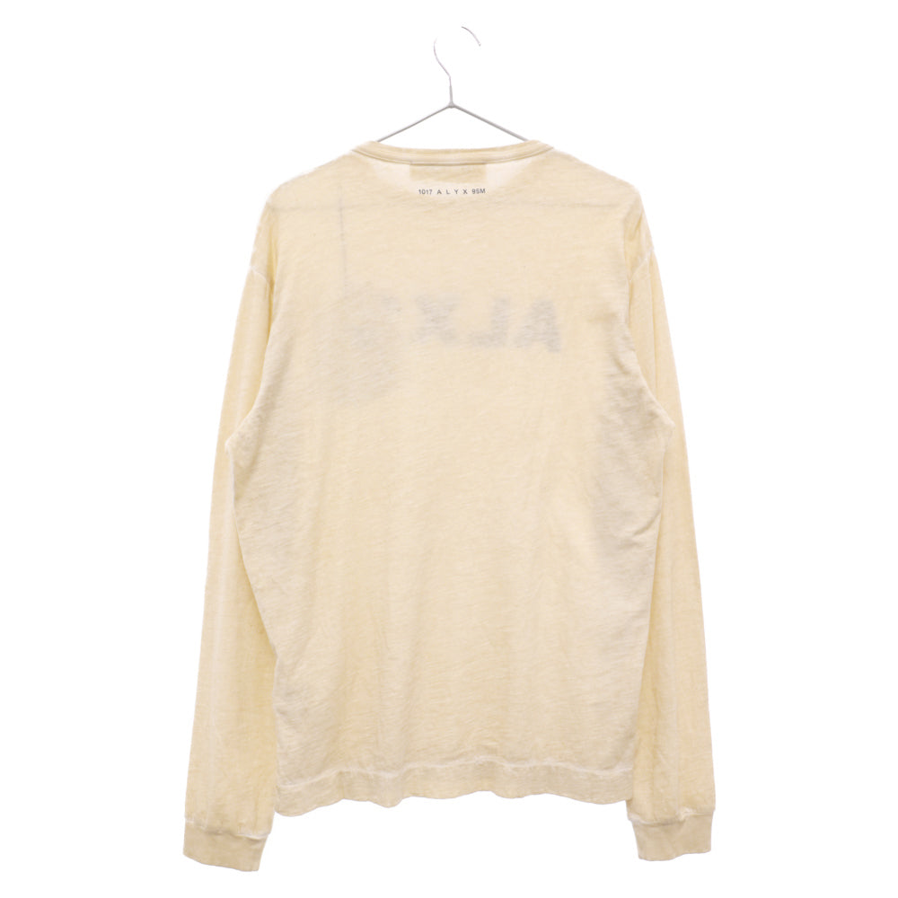 ALYX(アリクス) デザインロゴ カットソー ロングスリーブ Tシャツ ベージュ AAMTS0263FA01