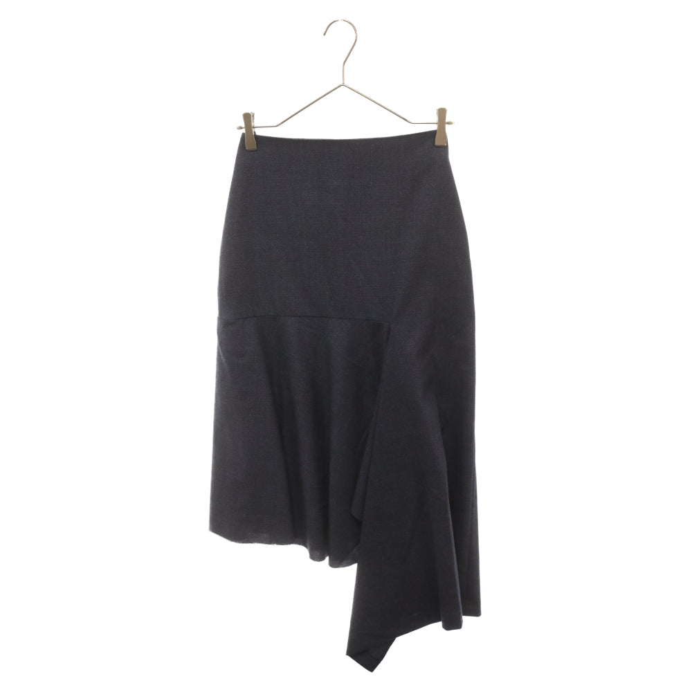 BALENCIAGA(バレンシアガ) アシンメトリーフレアロングスカート ネイビー レディース 518170 TGT12