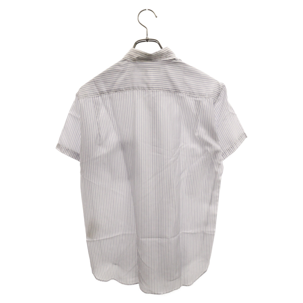 COMME des GARCONS SHIRT(コムデギャルソンシャツ) キュプラ素材 ストライプ半袖シャツ ブルー FZ-B147