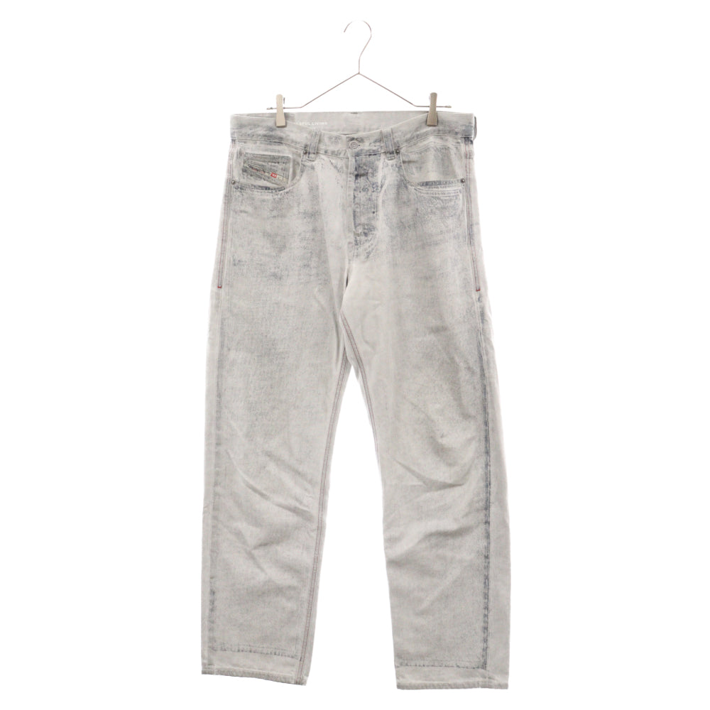 DIESEL(ディーゼル) ウォッシュ加工 ワイド ストレートデニムパンツ グレー A03564