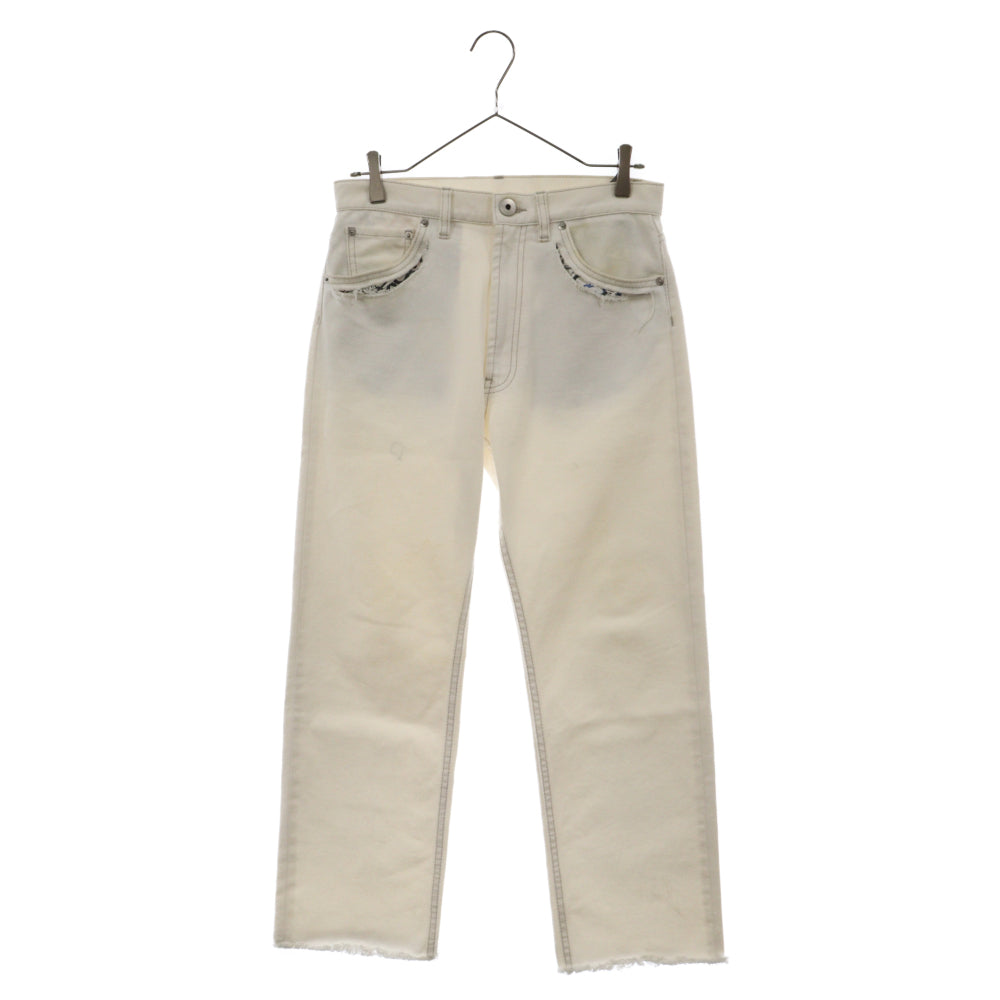 Maison Margiela(メゾンマルジェラ) 20SS カットオフデザイン ホワイトデニムパンツ レディース S51LA0115