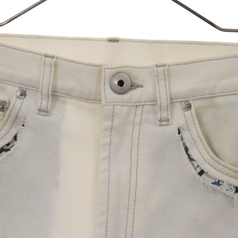 Maison Margiela(メゾンマルジェラ) 20SS カットオフデザイン ホワイトデニムパンツ レディース S51LA0115