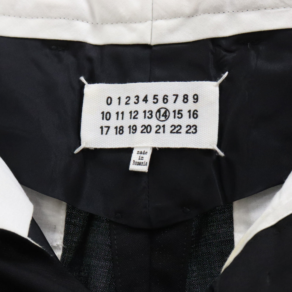 Maison Margiela(メゾンマルジェラ) 19AW トロピカルウールスラックスパンツ ブラック S50KA0469