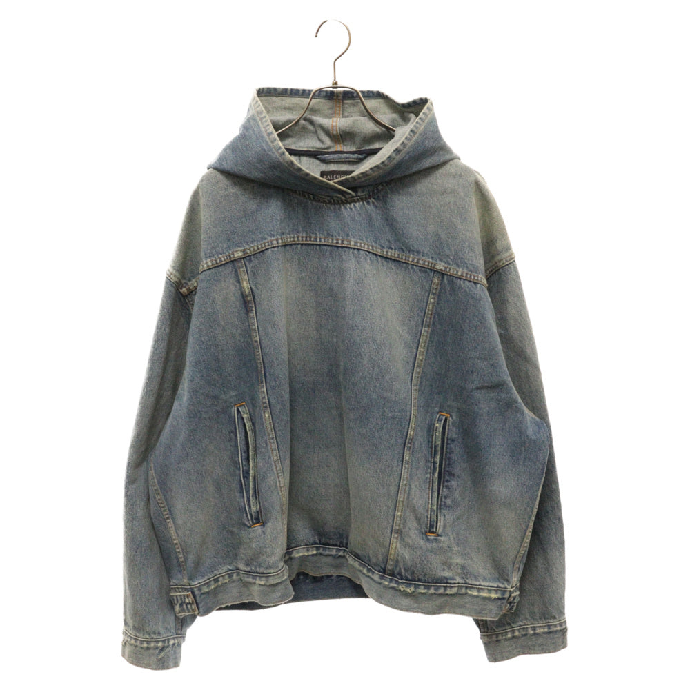 BALENCIAGA(バレンシアガ) 22AW プルオーバーデニムフーデッドジャケット インディゴ 719313 TNW01