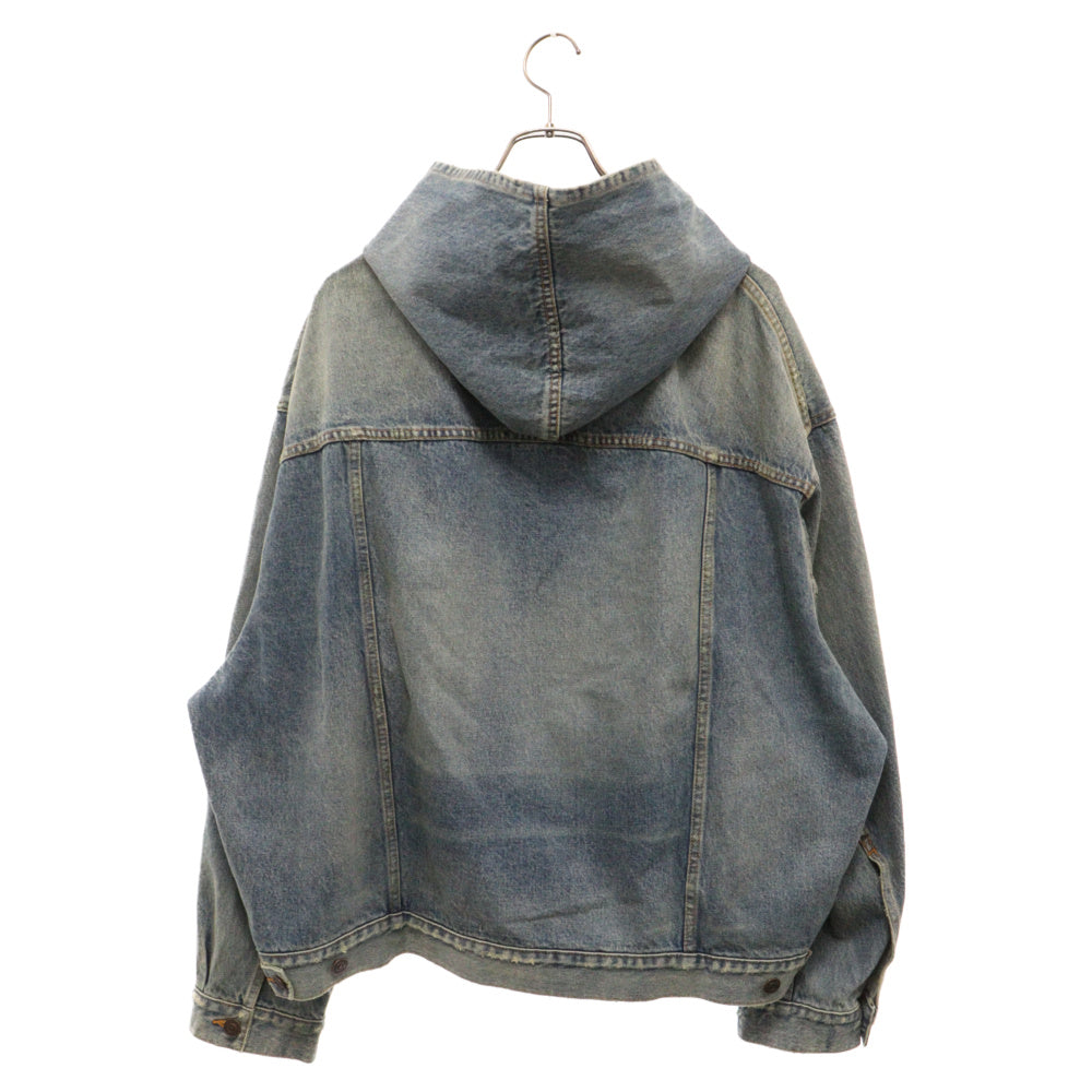 BALENCIAGA(バレンシアガ) 22AW プルオーバーデニムフーデッドジャケット インディゴ 719313 TNW01