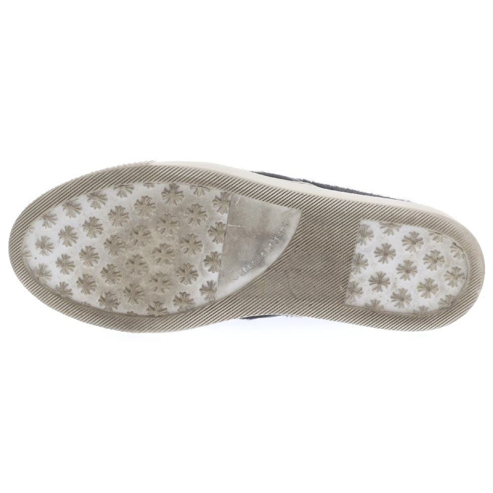 CHROME HEARTS(クロムハーツ) SLIP ON BLK HOC CH PLS スリッポン CHプラスレザーパッチダガー付 ハラコスニーカー ブラック ※国内インボイスあり