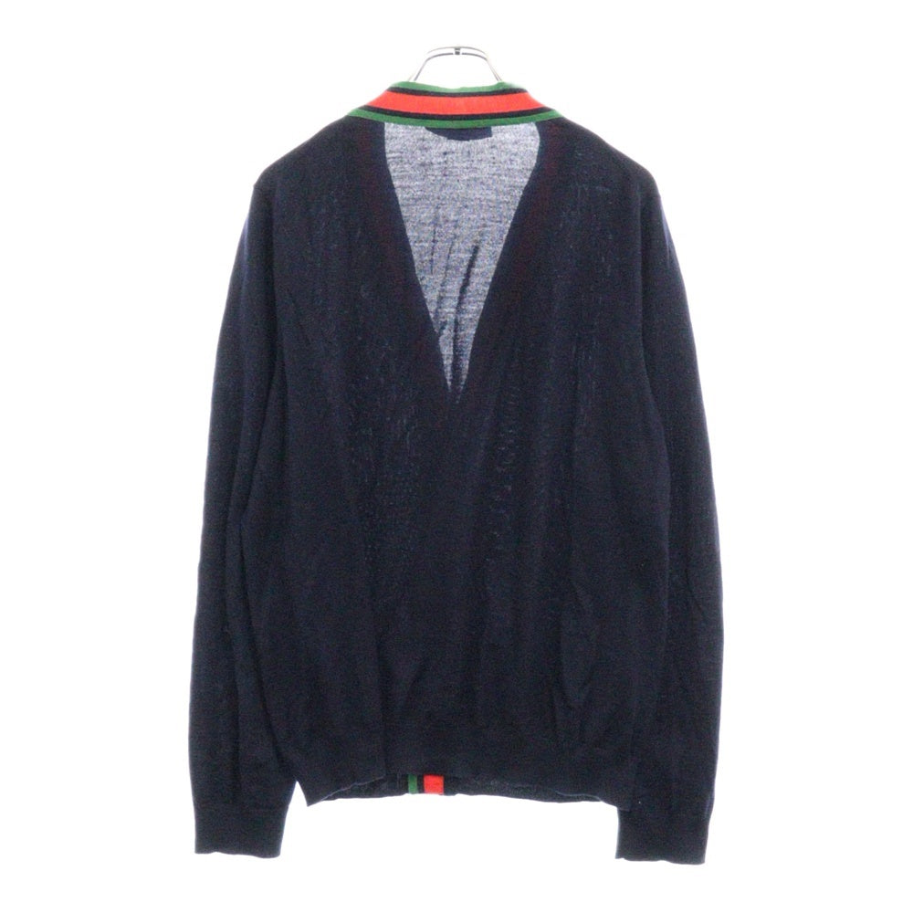 GUCCI(グッチ) シェリーライン Vネック薄手カーディガン ネイビー 576806 XKAUL