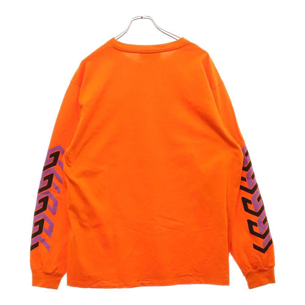 GUCCI(グッチ) 21AW アームミラープリント ロングスリーブカットソー 長袖Tシャツ オレンジ 676063 XJDWA