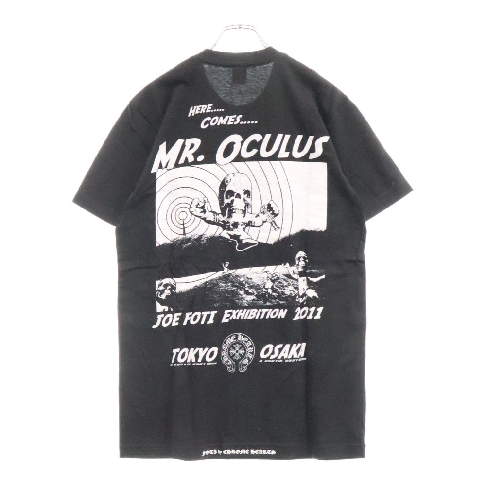 CHROME HEARTS(クロムハーツ) JOE FOTI HERE COMES MR.OCULUSTOKYO OSAKA 半袖カットソー Tシャツ ブラック