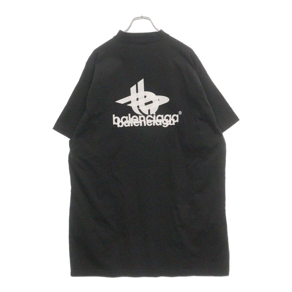 BALENCIAGA(バレンシアガ) 23AW LAYERED SPORTS LOGO TEE レイヤード スポーツ ロゴT 半袖Tシャツカットソー ブラック 739028 TPVF2