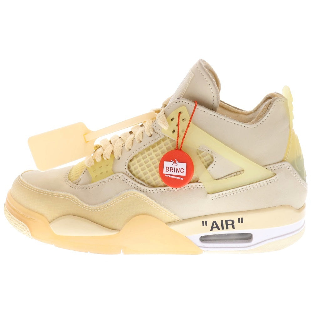 NIKE(ナイキ) ×OFF-WHITE WMNS AIR JORDAN 4 SP SAIL CV9388-100 オフホワイト エアジョーダン4 SP スニーカー セイル アイボリー US8/25m