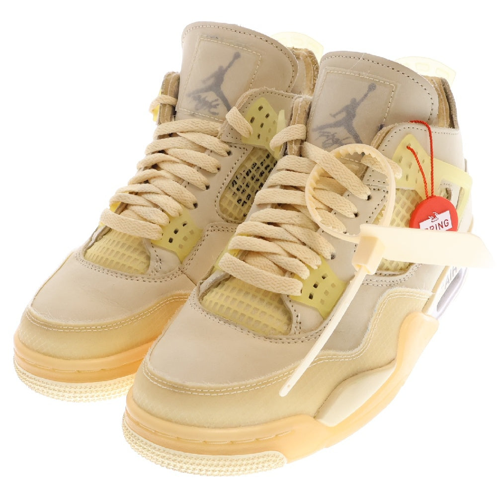 NIKE(ナイキ) ×OFF-WHITE WMNS AIR JORDAN 4 SP SAIL CV9388-100 オフホワイト エアジョーダン4 SP スニーカー セイル アイボリー US8/25m