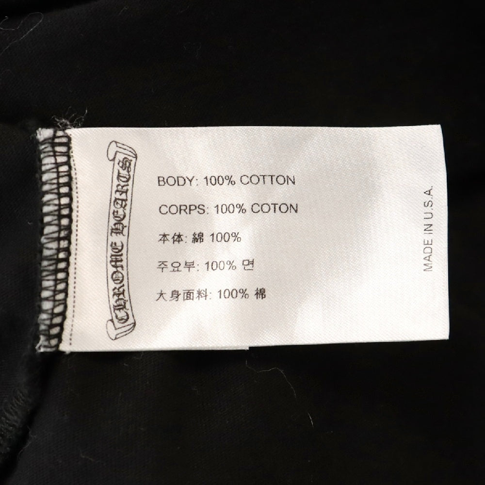 CHROME HEARTS(クロムハーツ) NECK LOGO S/S TEE ネック ロゴプリント 半袖Tシャツ ブラック/パープル