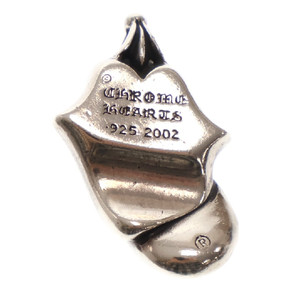 CHROME HEARTS(クロムハーツ) LIPS TONGUE CHARM アフター1ダイヤ リップアンドタンチャーム シルバーネックレストップ シルバー