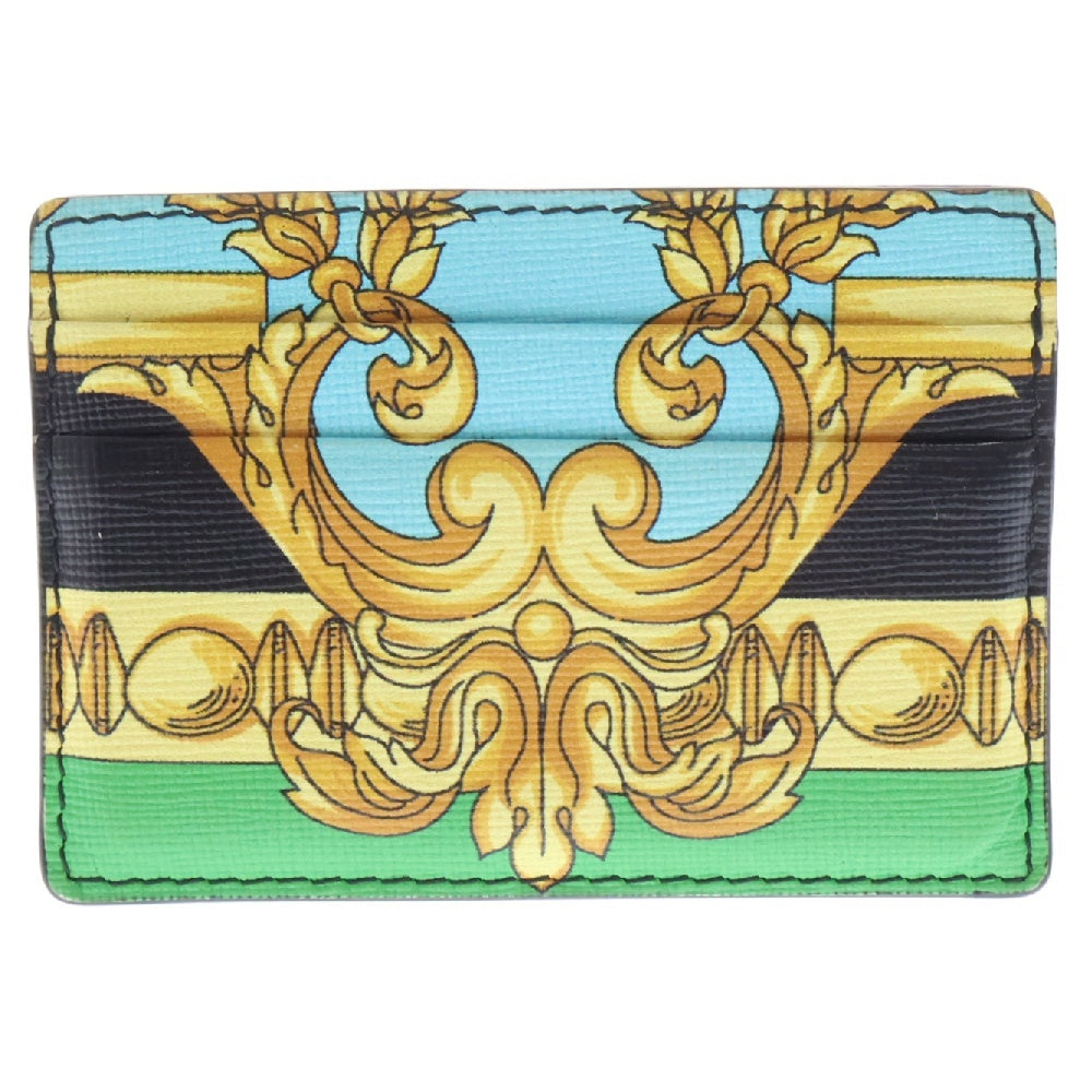 VERSACE(ヴェルサーチ) 総柄 レザー カードケース マルチカラー