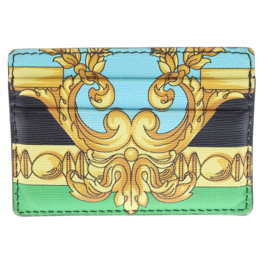 VERSACE(ヴェルサーチ) 総柄 レザー カードケース マルチカラー