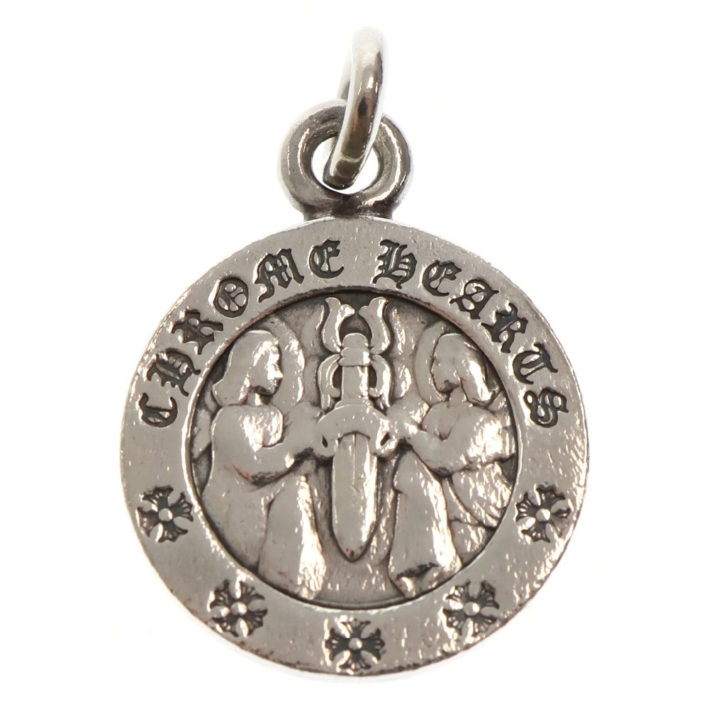 CHROME HEARTS(クロムハーツ) CHRM ANGL MDL エンジェルメダルチャーム V2 シルバーネックレス