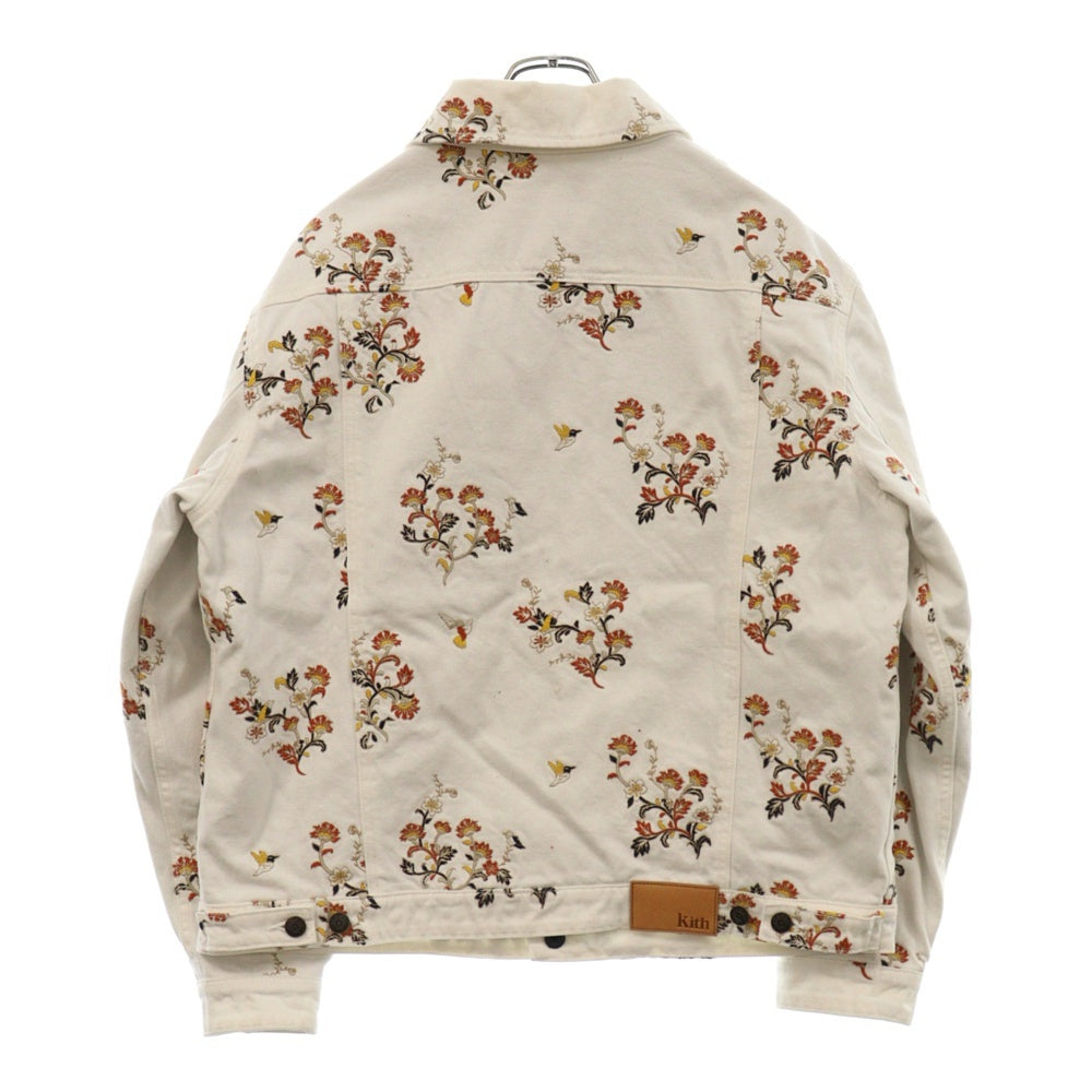 KITH(キス) Ellis Denim Jacket エリス フローラル総柄デニムジャケット ホワイト