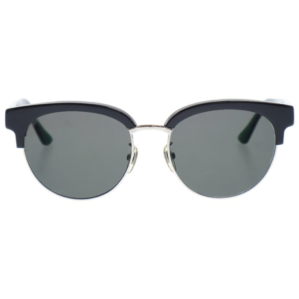 GUCCI(グッチ) ウェリントン サイドロゴ入り ブラックレンズ サングラス ブラック/レッド/グリーン GG0058SK ※度入り