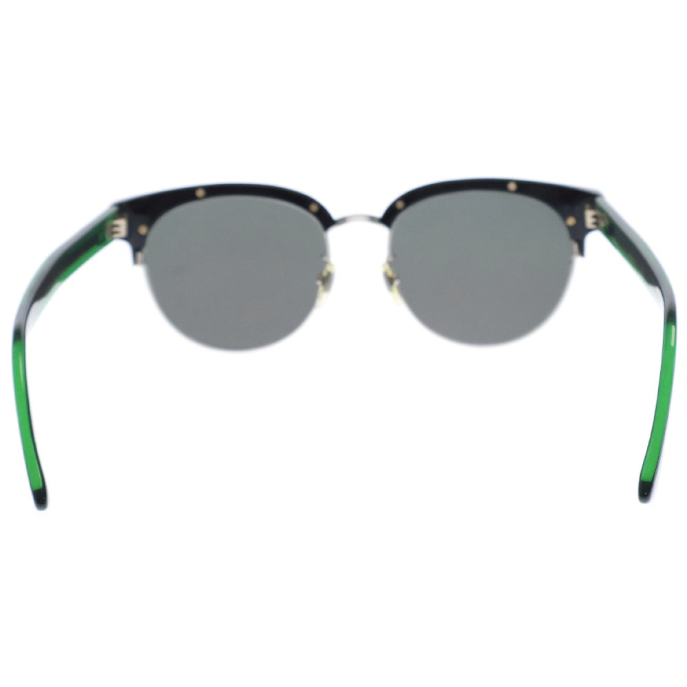 GUCCI(グッチ) ウェリントン サイドロゴ入り ブラックレンズ サングラス ブラック/レッド/グリーン GG0058SK ※度入り