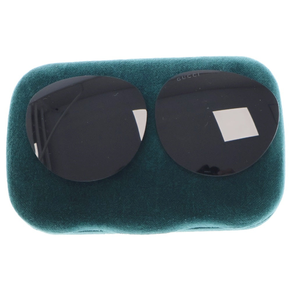 GUCCI(グッチ) 折り畳み ボストン型 メタルフレーム カラーレンズ サングラス クリア/ブラック/ゴールド GG1347S ※度入り