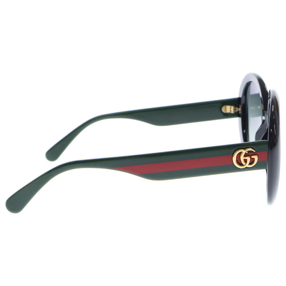 GUCCI(グッチ) シェリーライン ラウンド型 ブラックレンズ レディースサングラス GG0712S ※度入り