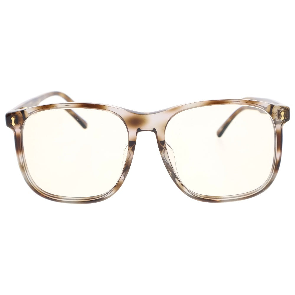 GUCCI(グッチ) ウェリントン サイドロゴ入り クリアレンズ サングラス メガネ ブラウン GG1041S ※度入り