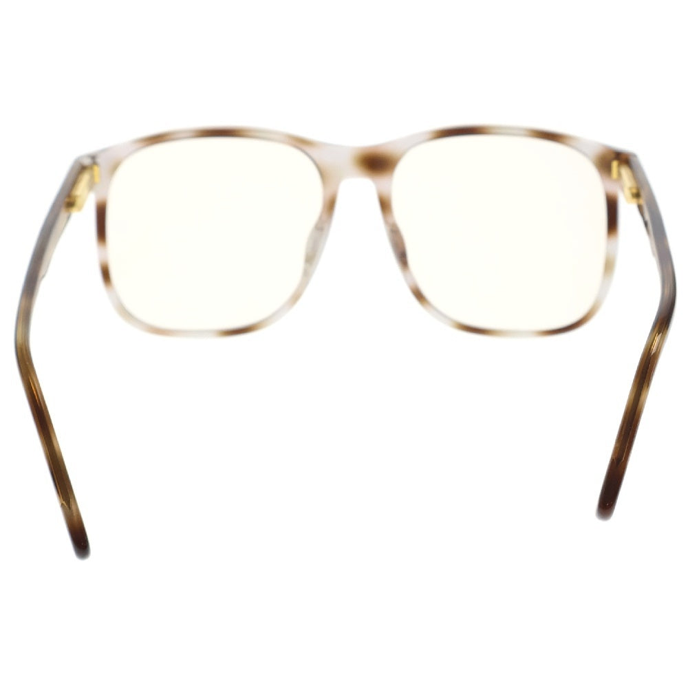 GUCCI(グッチ) ウェリントン サイドロゴ入り クリアレンズ サングラス メガネ ブラウン GG1041S ※度入り