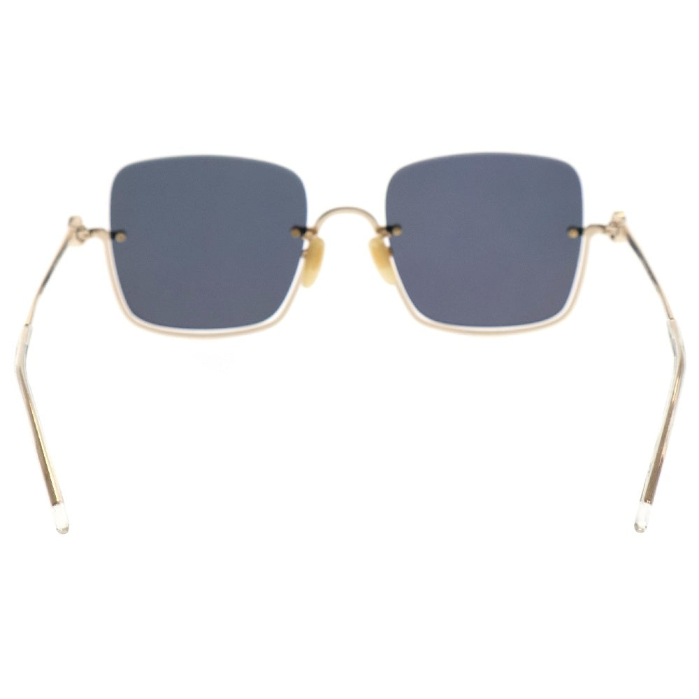 GUCCI(グッチ) ハーフリム メタルフレーム ブラックレンズ サングラス GG1279S ※度入り