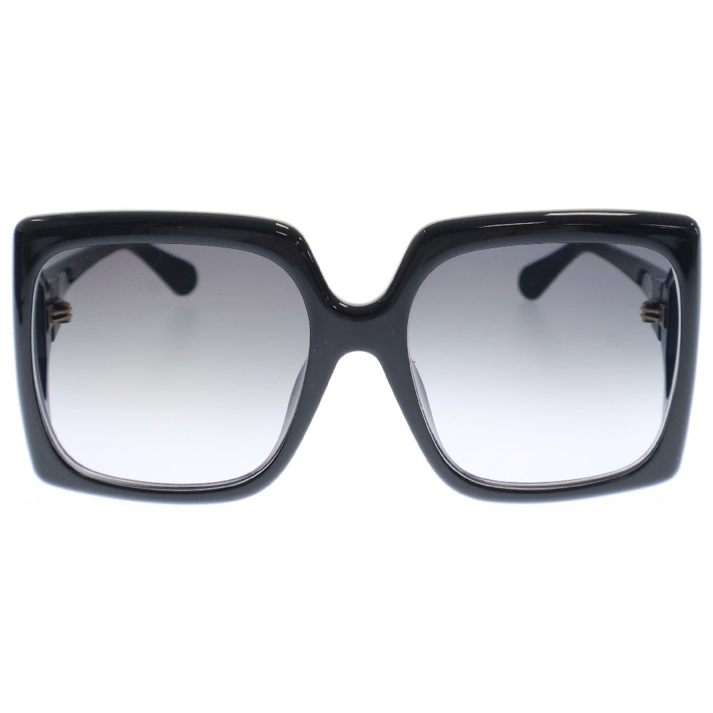 GUCCI(グッチ) サイドGGロゴ入り ラウンド型 ブラックフレーム サングラス GG0876SA ※度入り