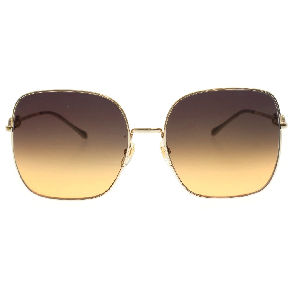 GUCCI(グッチ) スクエア型 メタルフレーム カラーレンズ サングラス GG0624S ※度入り