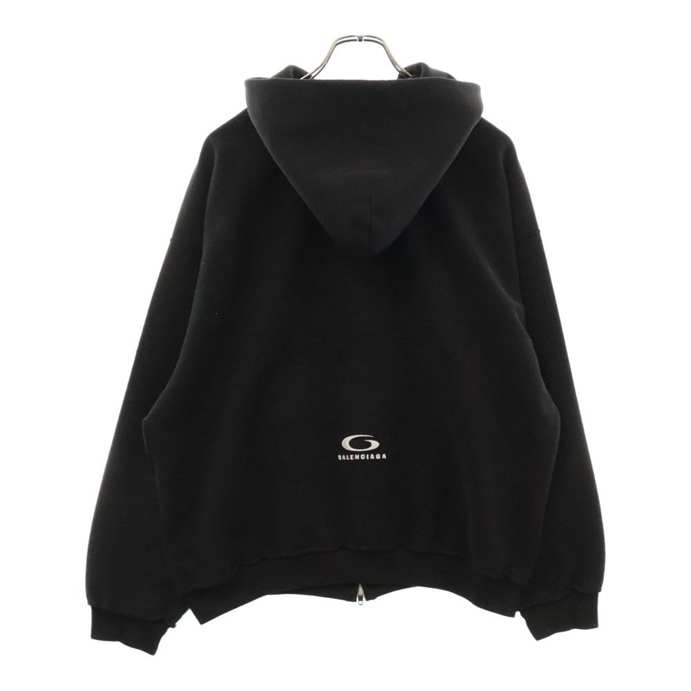 BALENCIAGA(バレンシアガ) 24AW Inside Out Regular Zip-Up Hoody インサイドアウトレギュラージップアップフーディ パーカー ブラック 808339 TRVF3