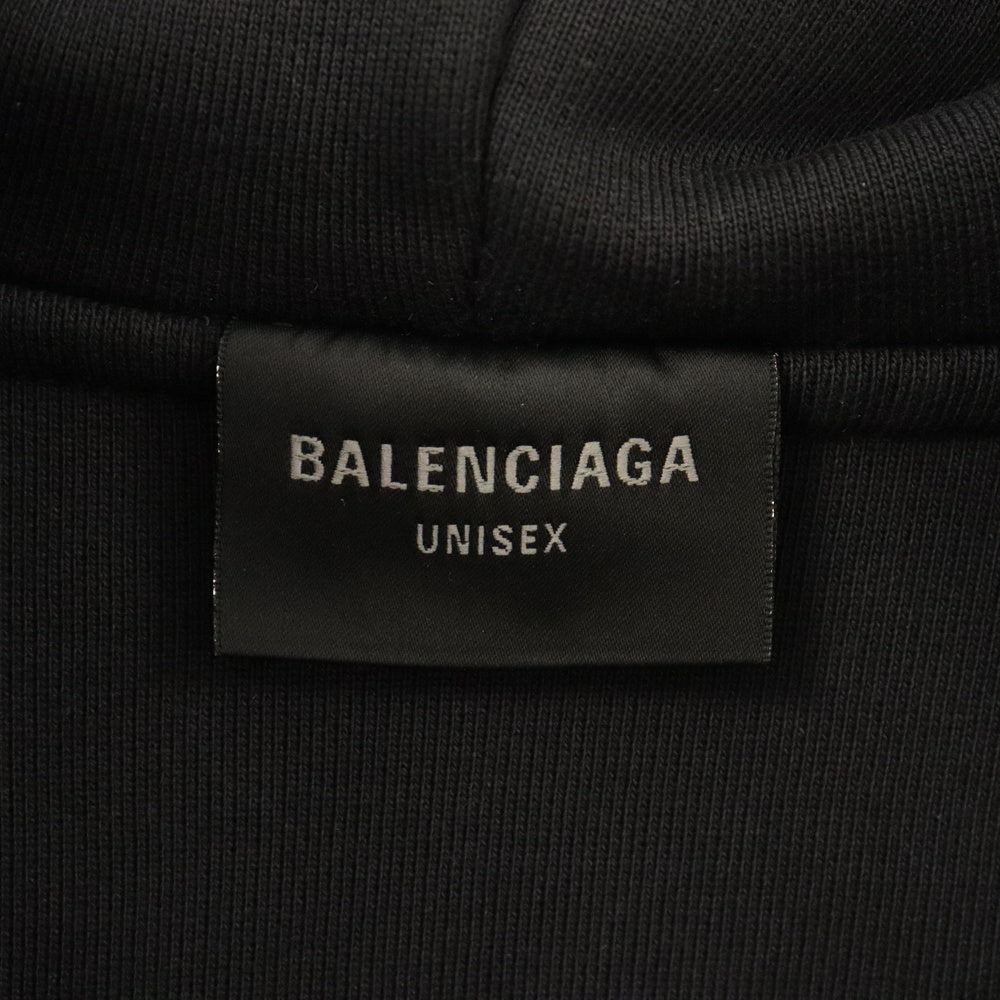 BALENCIAGA(バレンシアガ) 24AW Inside Out Regular Zip-Up Hoody インサイドアウトレギュラージップアップフーディ パーカー ブラック 808339 TRVF3