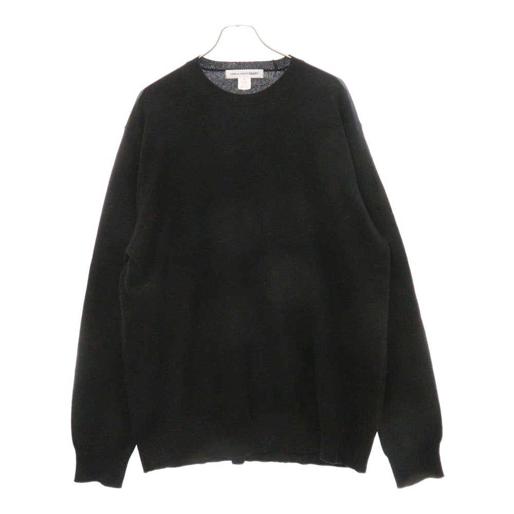 COMME des GARCONS SHIRT(コムデギャルソンシャツ) 24AW Crew Neck Knit クルーネックニット セーター ブラック FN-N009