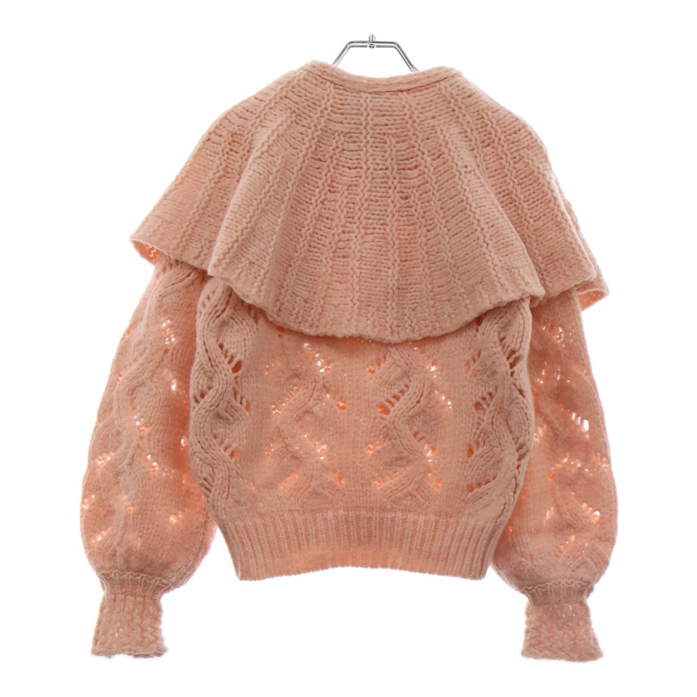 CHANEL(シャネル) レディース 袖ハートココボタン ウール アルパカ ニット ピンク P71442K10236