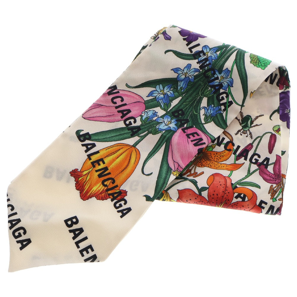 GUCCI(グッチ) ×BALENCIAGA バレンシアガ ハッカー プロジェクト フローラ プリント シルク ネックボウ レディース 679494 3G001 ホワイト