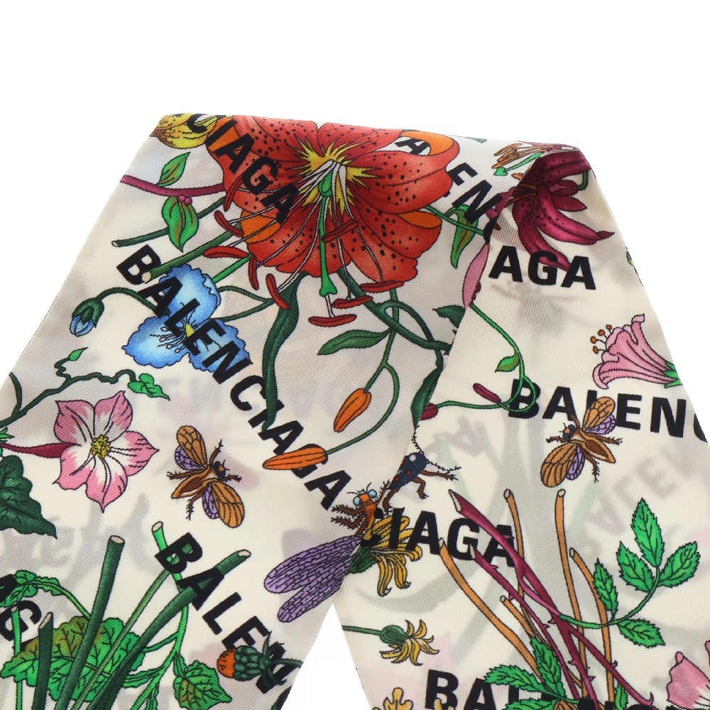 GUCCI(グッチ) ×BALENCIAGA バレンシアガ ハッカー プロジェクト フローラ プリント シルク ネックボウ レディース 679494 3G001 ホワイト