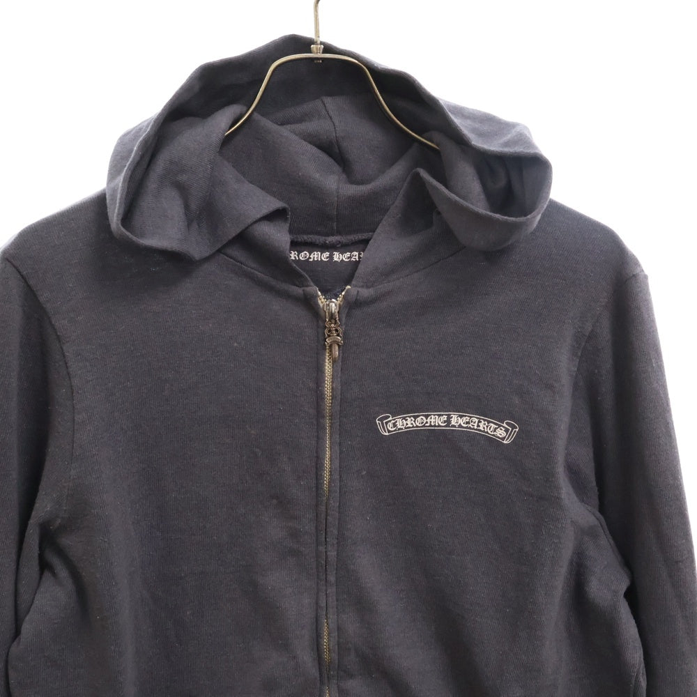 CHROME HEARTS(クロムハーツ) ×MATTY BOY バックプリント ダガージップアップパーカー グレー