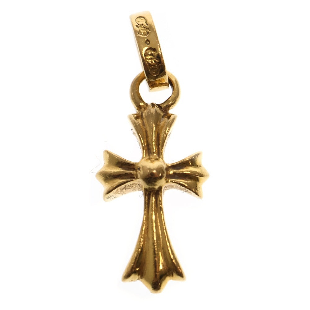 CHROME HEARTS(クロムハーツ) 22K CRS BBYFAT AFTER DMND ベイビーファット アフターPAVEダイヤ チャーム ゴールドネックレストップ